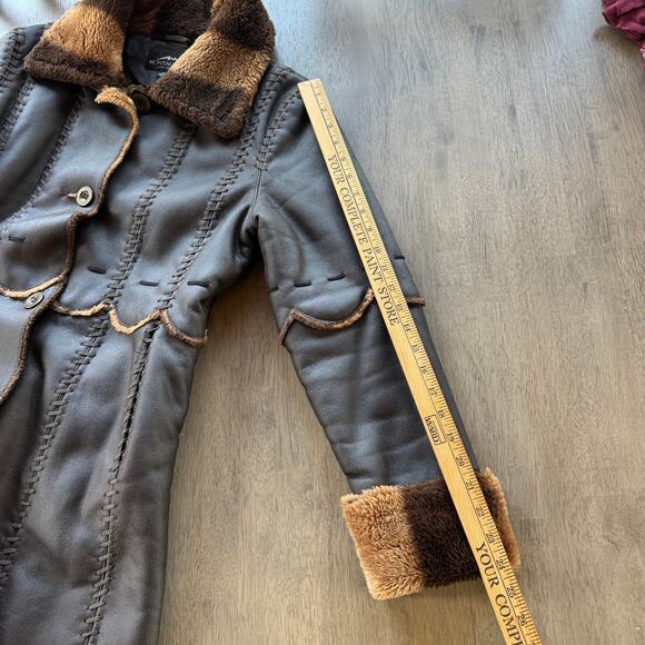 Montanaco dark brown jacket with faux fur trim, size M - Picture 11 of 11